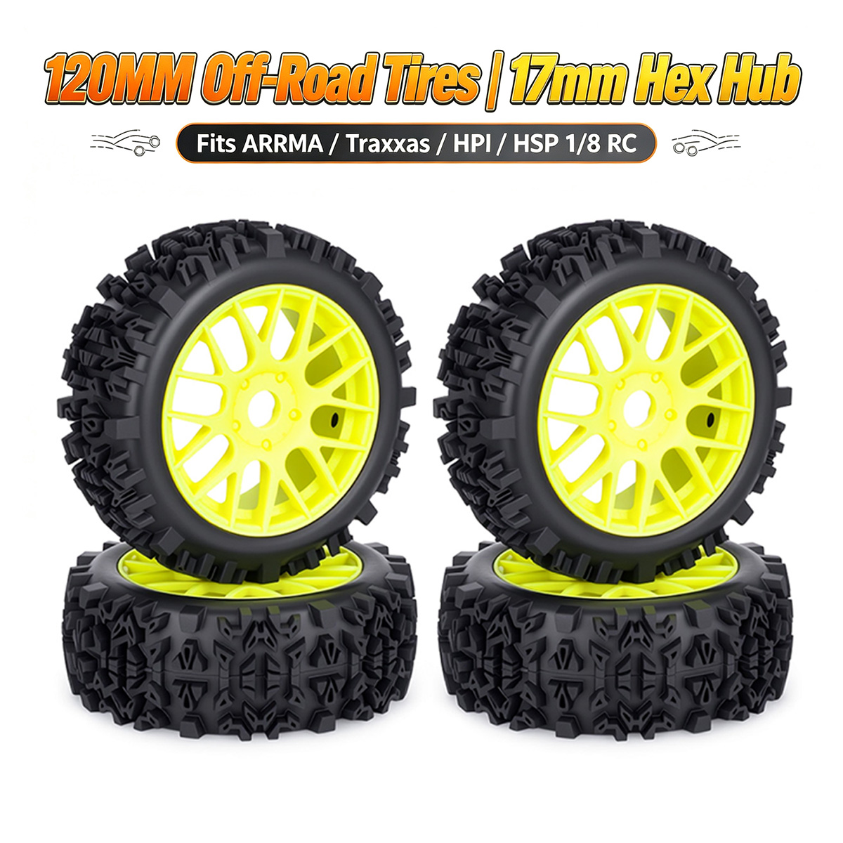 Yunshen Rc Hobby - Ban RC Off-Road 120MM dengan Hub