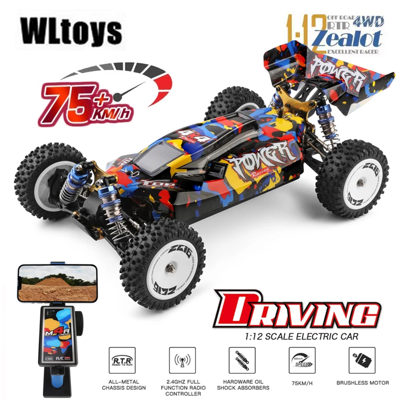Rc Hobby Grade Drift Car - WLtoys mobil RC 124017, mainan Drift