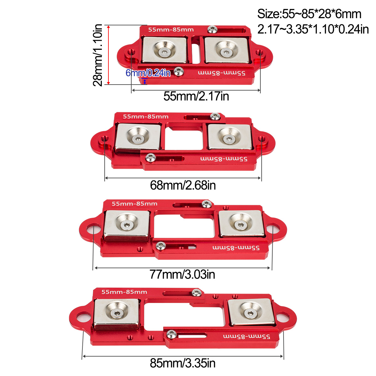 4 Buah 55-85Mm Tiang Badan Mag - Body Shell Rc ulasan dan harga
